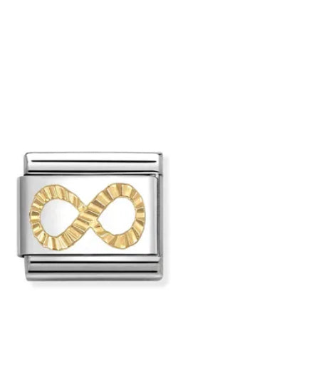 Nomination Classic Gold Diamond Cut Infinity Charm 030149/66