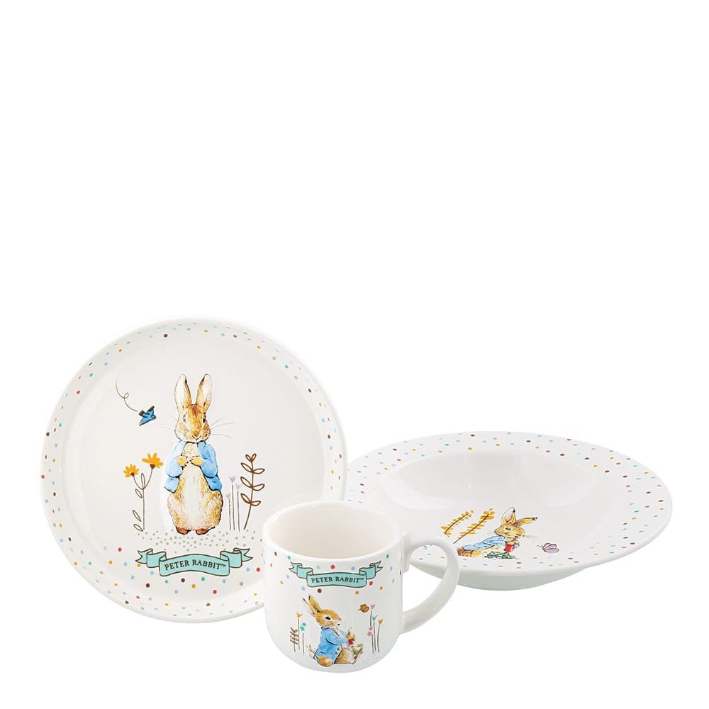Beatrix Potter Peter Rabbit 3pce Ceramic Dinner Set
