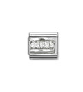 Nomination Classic Link Silver White Stones 330304/50