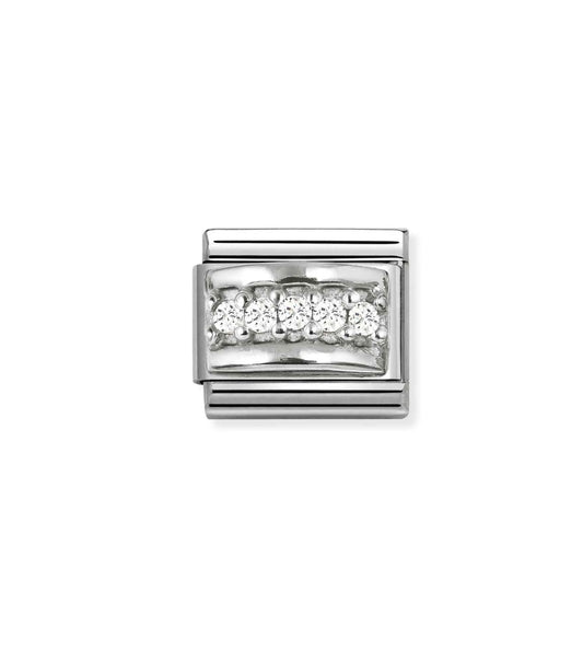 Nomination Classic Link Silver White Stones 330304/50