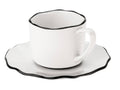 Style Sisters Organic Teacup & Saucer Stoneware White