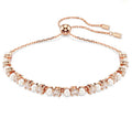 Swarovski Matrix Tennis Bracelet Crystal Pearl Round Cuts White 18k Rise Gold Plated