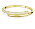 Swarovski Dextera Bangle Magnetic Closure White 18k Gold Plated Medium
