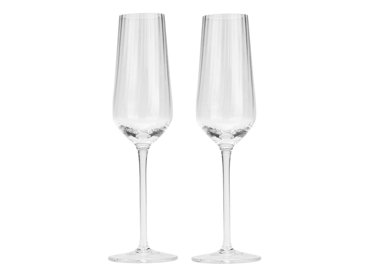 Style Sisters Set of 2 Clear Champagne Glasses