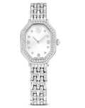 Swarovski Dextera Octagon Watch Swiss Made Metal Bracelet Silver Tone Stainless Steel