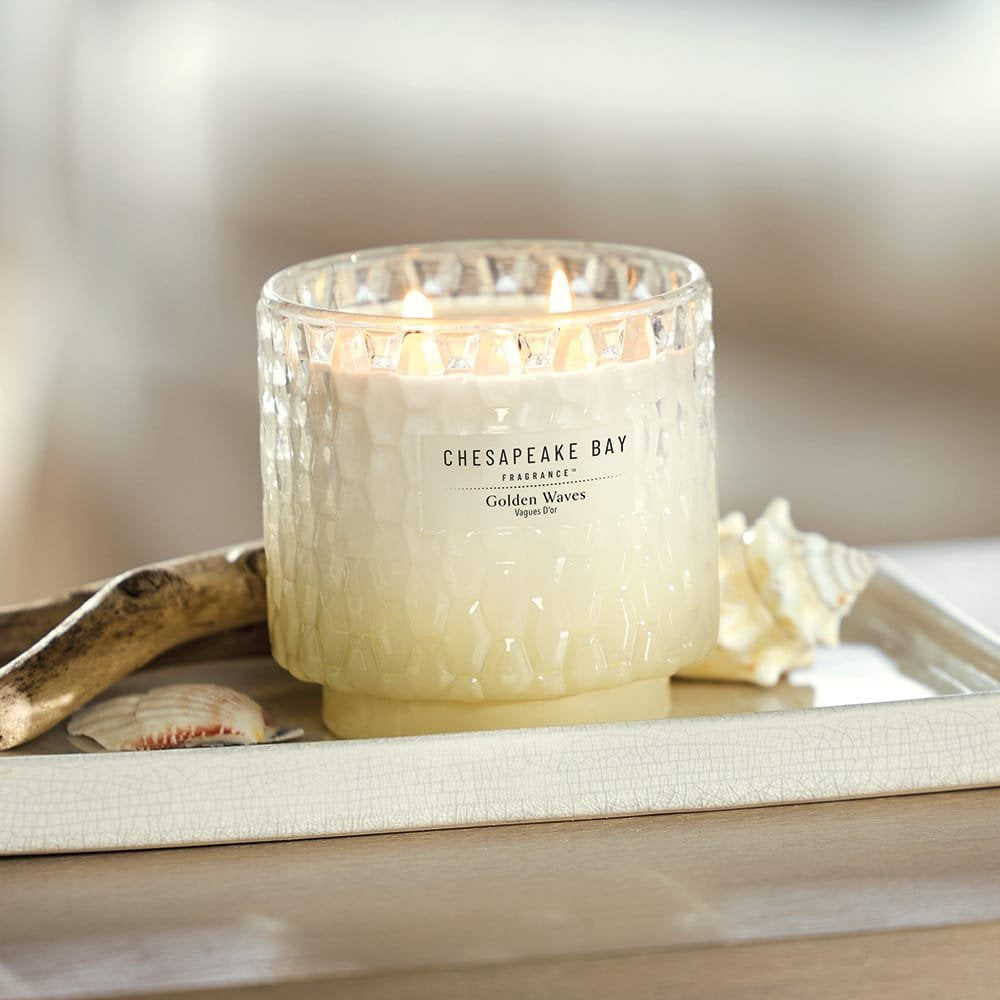 Chesapeake Bay Golden Waves Large Candle