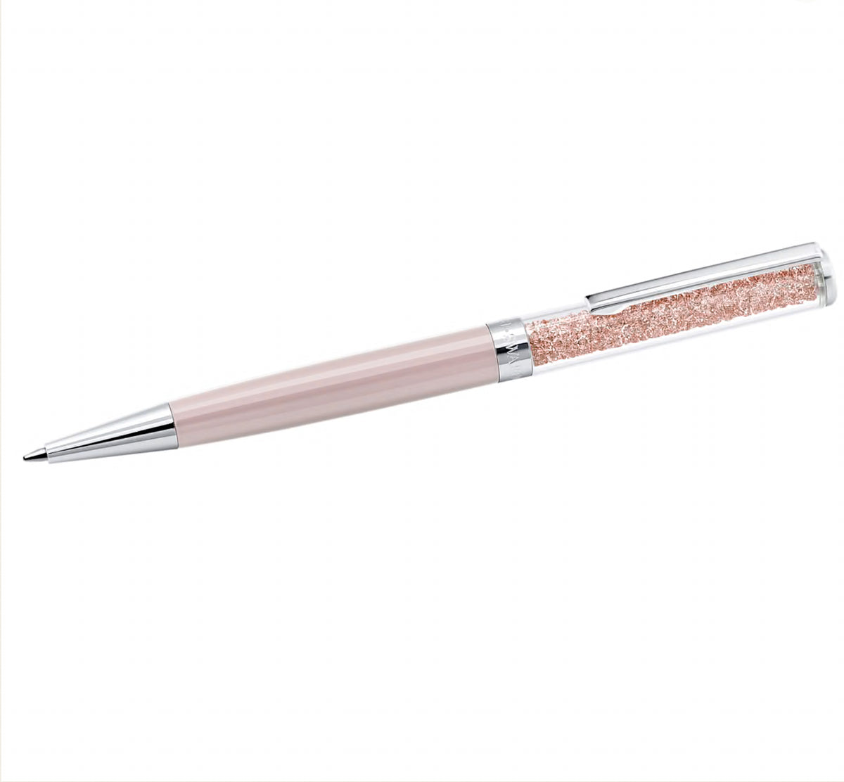 Swarovski Crystalline Ballpoint Pen Pink Lacquered Crome Plated