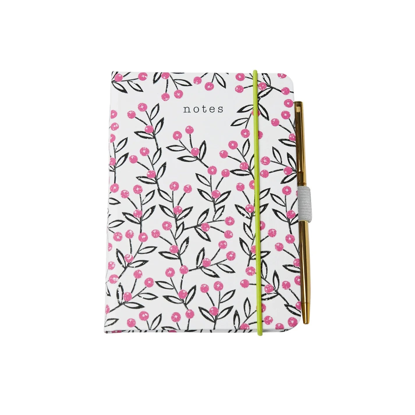 Belly Button Designs A6 Pocket Notebook With Pen Pink Cherries