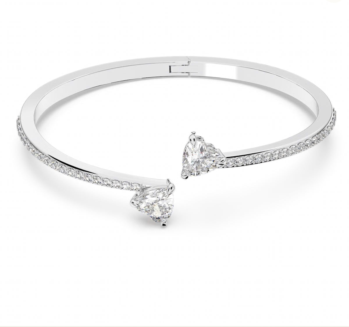 Swarovski Mesmera Bangle Heart White Rhodium Plated Small