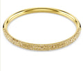 Swarovski Sublima Bangle Snow Pave Gold Tone 18k Gold Plated Medium