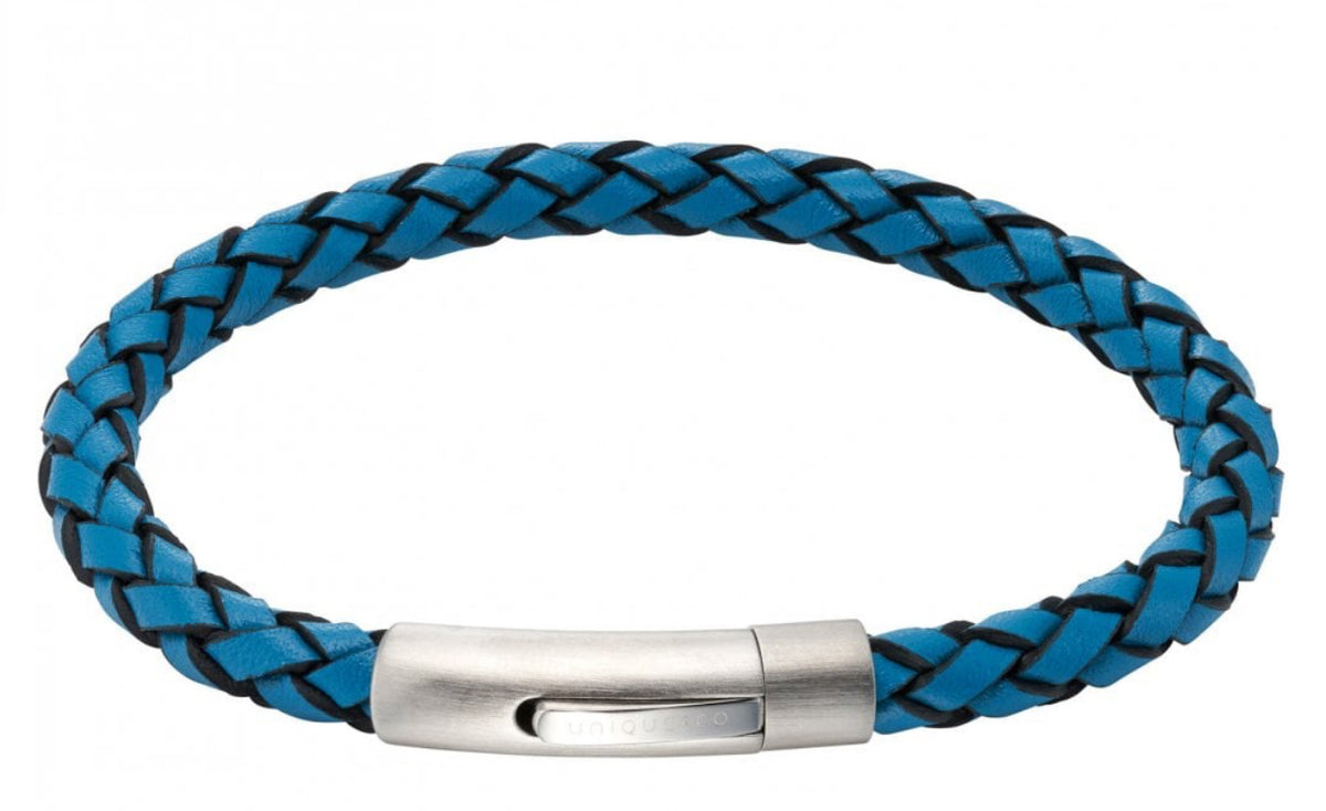 Unique And Co Men’s Turquoise Leather Bracelet 21cm