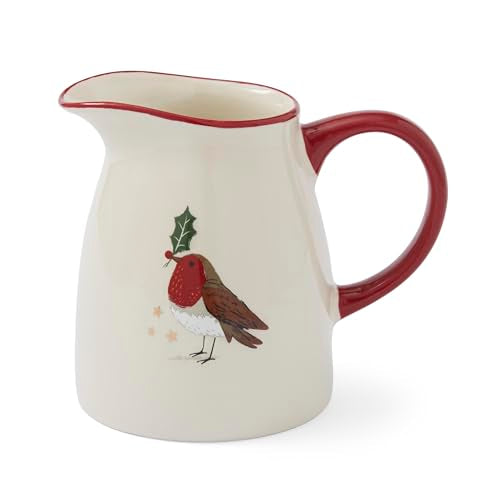Christmas Robins Retreat Ceramic Jug Large