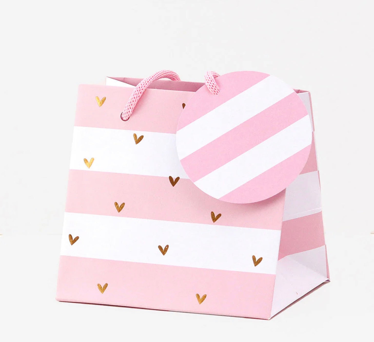 Belly Button Designs Mug Gift Bag Pink Stripe