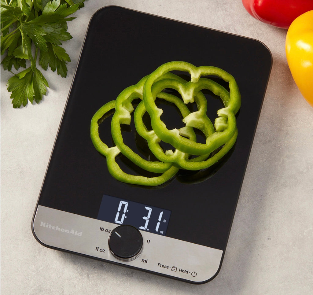 KitchenAid Scales Digital Glass Top 5000g Dry / 5000ml Liquid Capacity