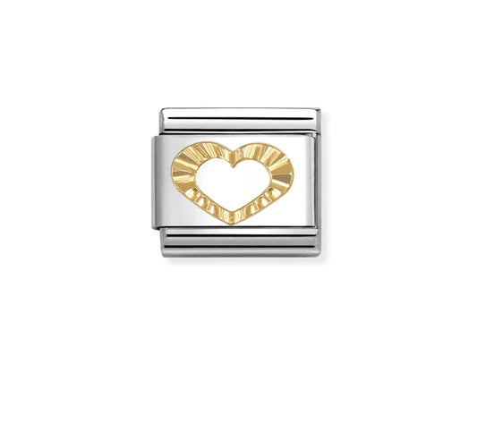 Nomination Gold Classic Symbols Steel And 18K Gold Dimond Heart 030149/63