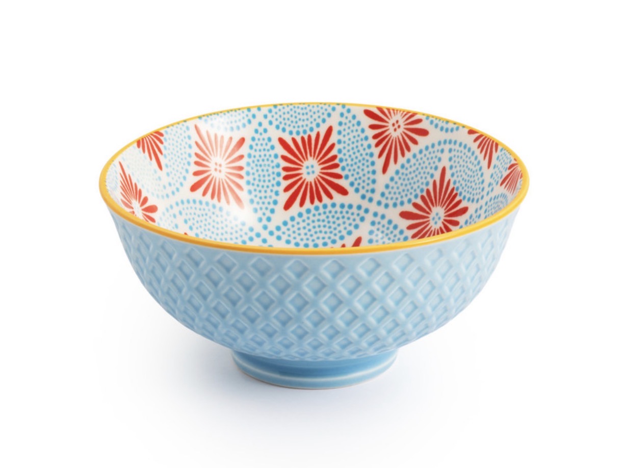 Mikasa Blue Mosaic Stoneware Nibble Bowl 12cm