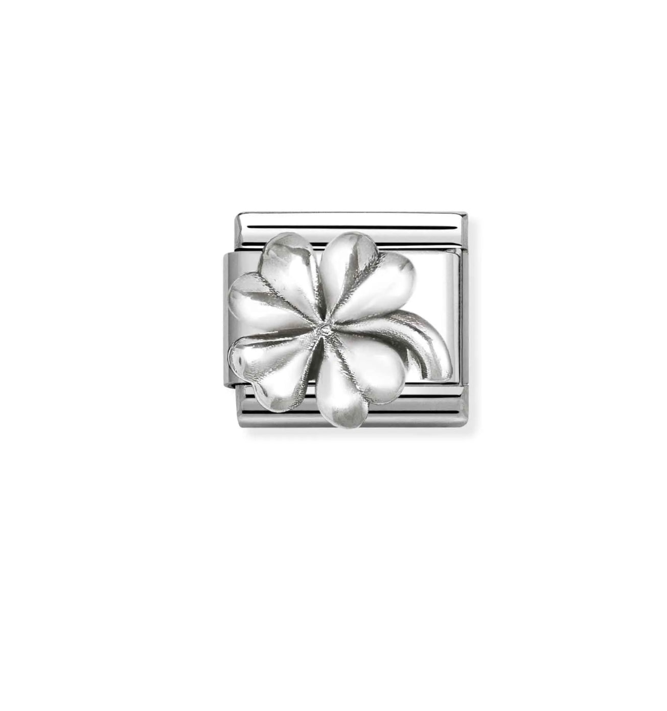 Nomination Classic Oxridized Symbols In Steel And 925 Sterling Silver Four Leaf Clover 330101/96