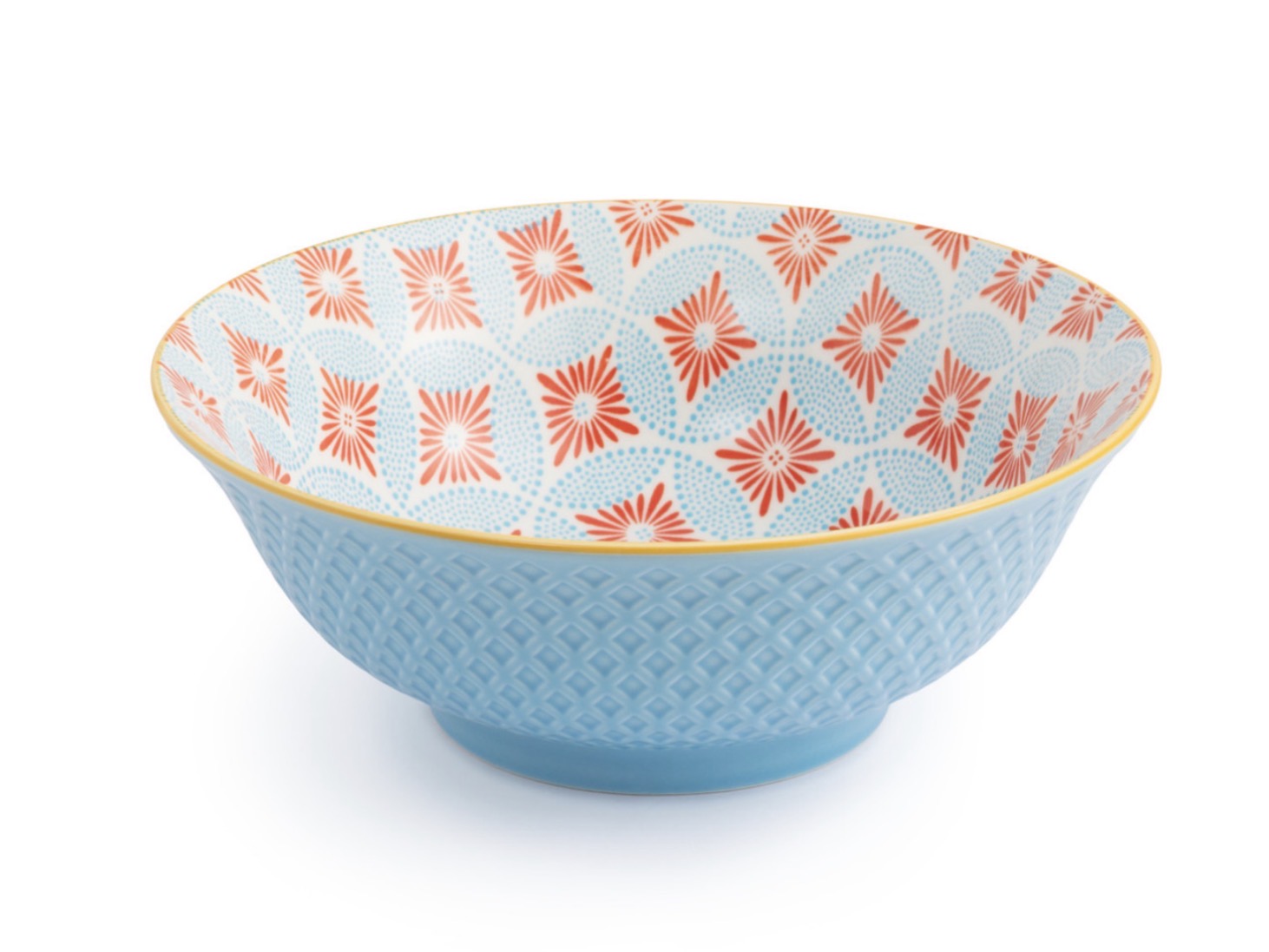 Mikasa Blue Mosaic Stoneware Ramen Bowl 21cm