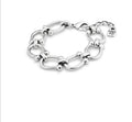 Uno De 50 Serotonin Silver Plated Oval Link Chain Bracelet