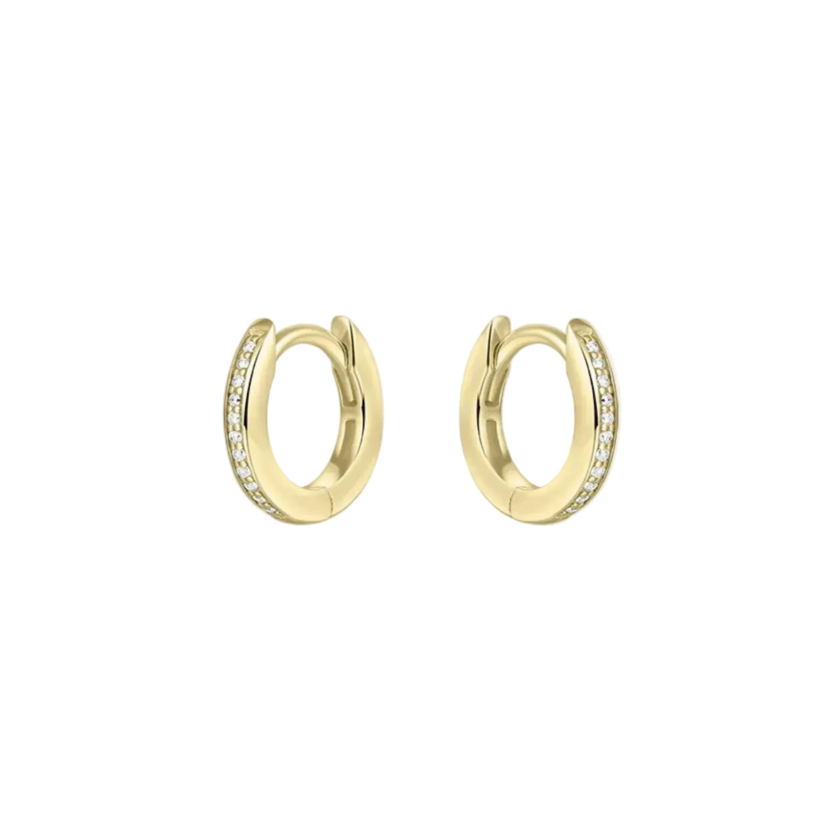 Gisser Ladies Gold Plated Allure 12mm Hoop Earrings