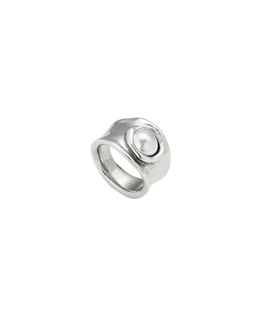 Uno DE 50 Ladies Silver Plated Pearl Ring