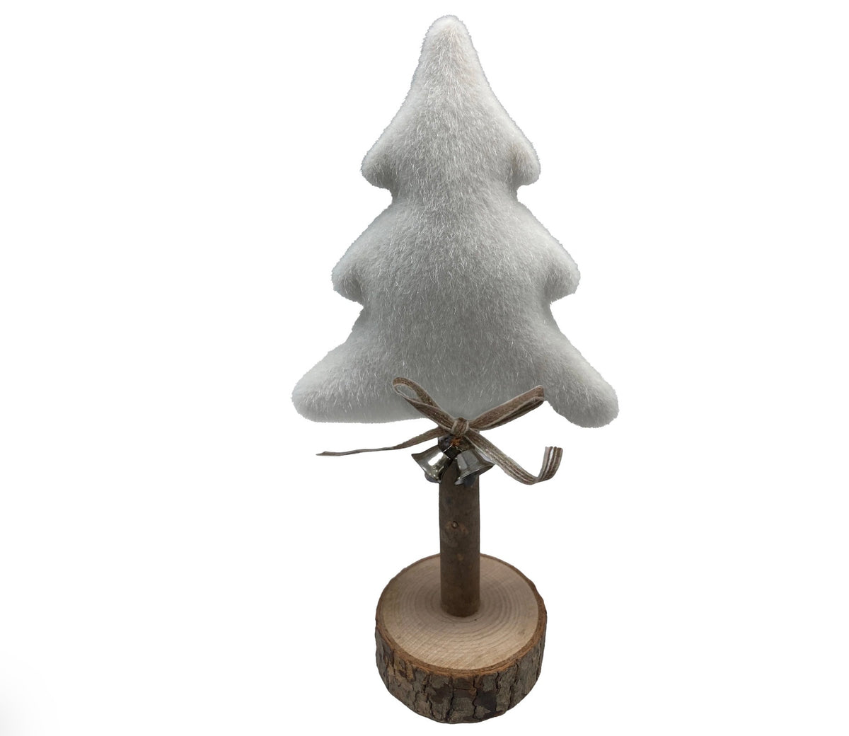 Cream Fabric Tree on Wooden Base 20cm
