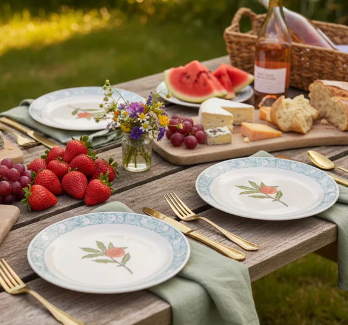 Willam Morris At Home Fruit Melamine Side Plate (Set Of 4)
