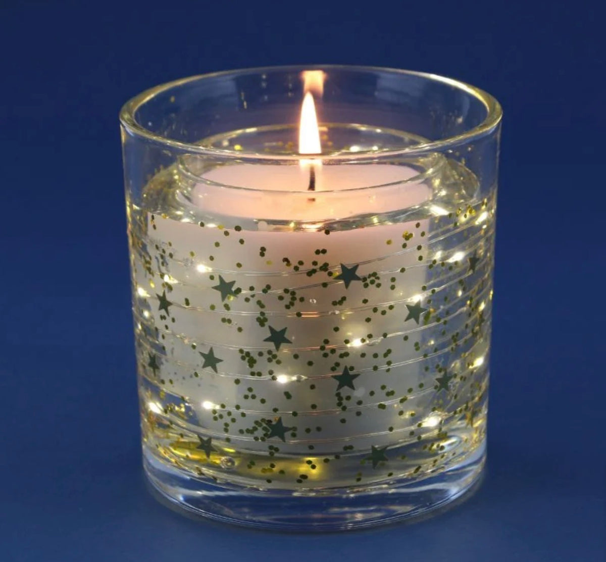 Sliver Glitter Flicker Led Candle 10cm