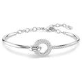 Swarovski Dextera Bangle Round Cut White Rhodium Plated