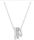Swarovski Hyperbola Pendant Round Cut White Rhodium Plated