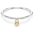Swarovski Idyllia Bangle Mixed Cuts Heart Pink Mixed Medium