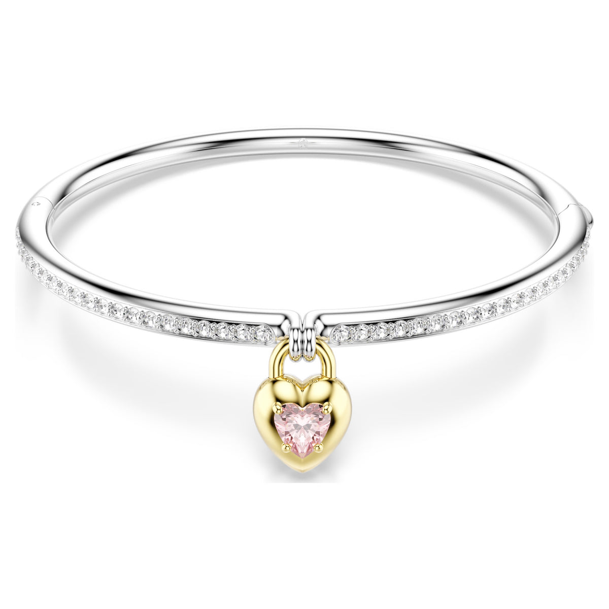 Swarovski Idyllia Bangle Mixed Cuts Heart Pink Mixed Medium