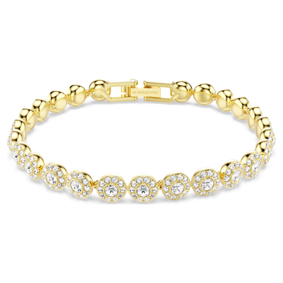 Swarovski Una Angelic Bracelet Round Cut White Gold Tone Plated