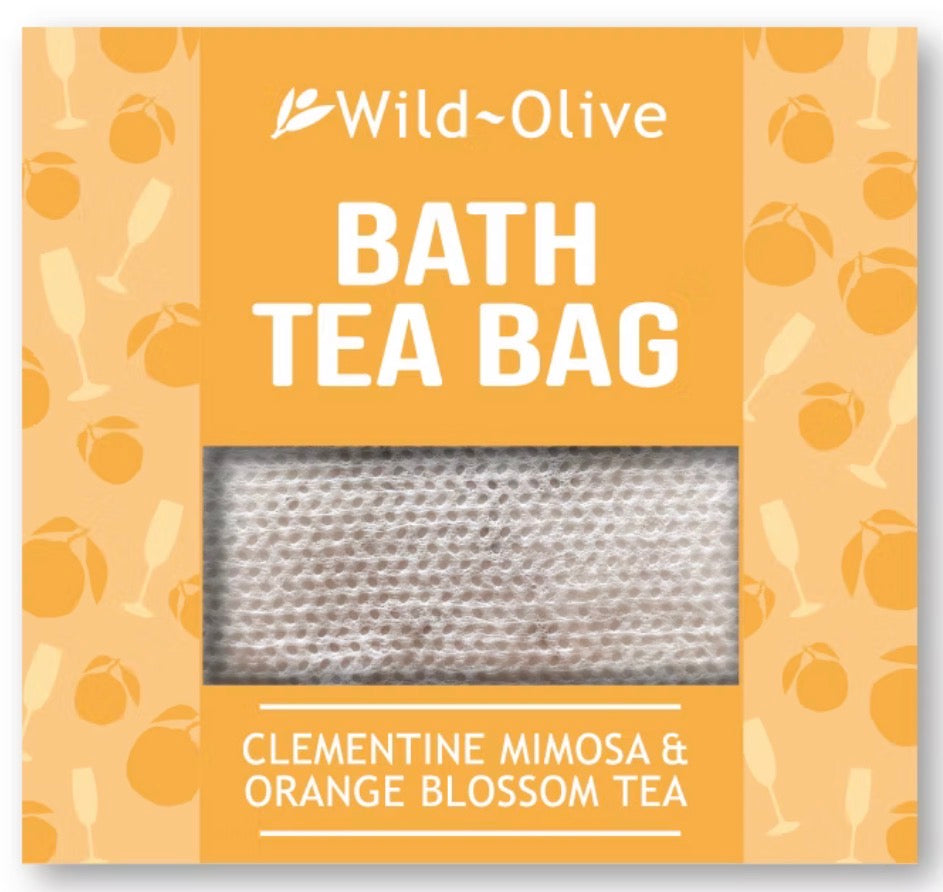 Wild Olive Bath Tea Bag Clementine Mimosa And Orange Blossom Tea