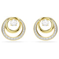 Swarovski Hyperbola Stud Earrings Round Cut White GoldTone Plated