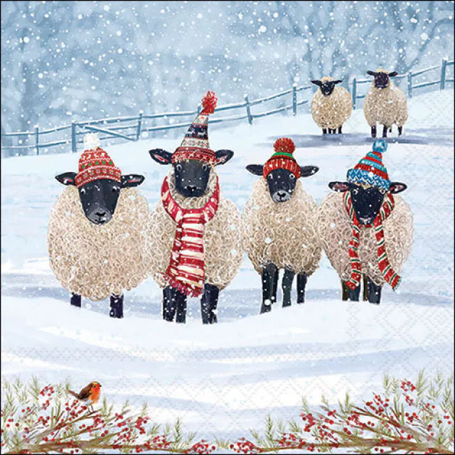 Ambiente Christmas Paper Napkins Warm Winter Woolies