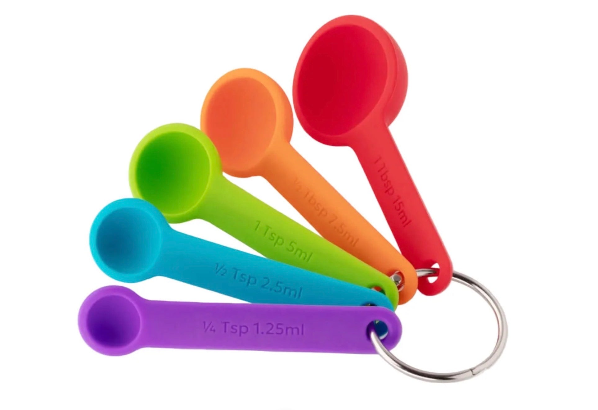 Taylor’s Eye Witness 5-Piece Silicone Measuring Spoon Set Rainbow