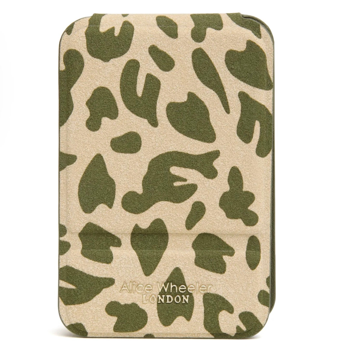 Alice Wheeler Olive Leopard - Mini Folding Mirror