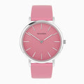 Sekonda Minimal Ladies Watch | Silver Alloy Case & Pink Leather Strap with Pink Dial |