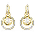 Swarovski Hyperbola Drop Earrings Round Cut White 18k Gold