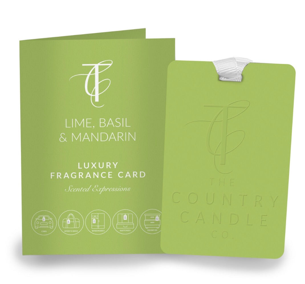 The Country Candle Company Scented Expressions Lime Basil & Mandarin Luxury Fragrance Card