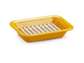 Zeal Soap Dish Two Part Melamine Mustard With Cream Silicone Inner