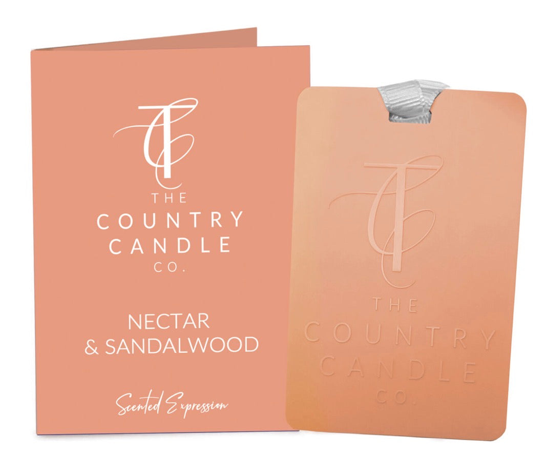 The Country Candle Company Scented Expressions Nectar & Sandalwood Luxury Fragrance Card