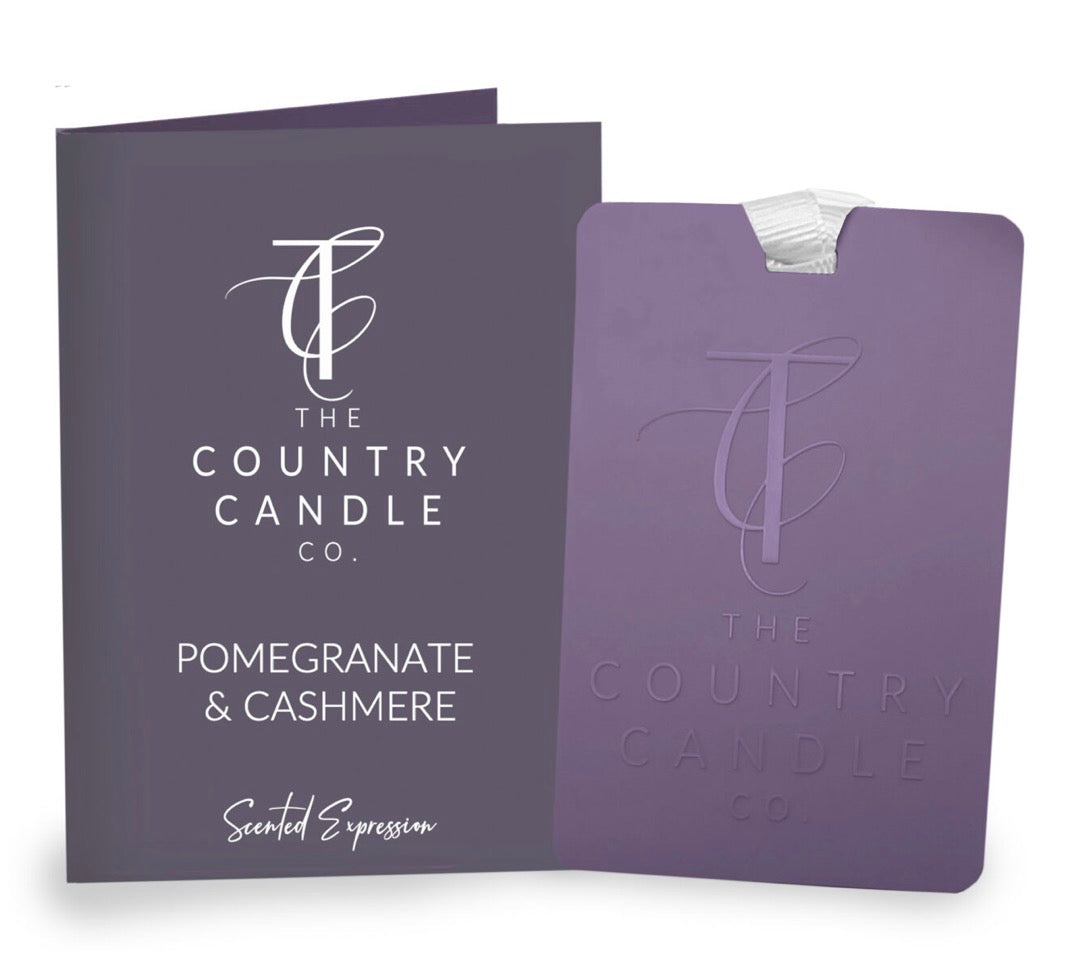 The Country Candle Company Scented Expressions Black Pomegranate Luxury Fragrance Card