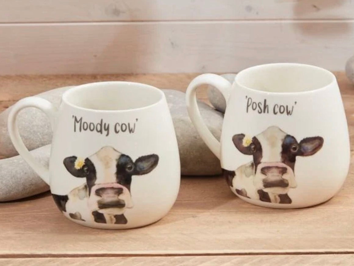 Richard Lang - Posh and Moody Cow Mugs