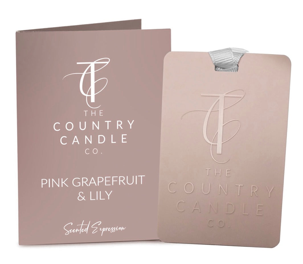 The Country Candle Company Scented Expressions Pink Grapefruit & Lily Luxury Fragrance Card