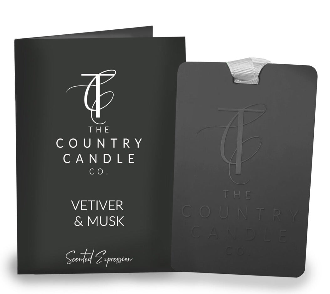 The Country Candle Company Scented Expressions Vetiver & Musk Luxury Fragrance Card