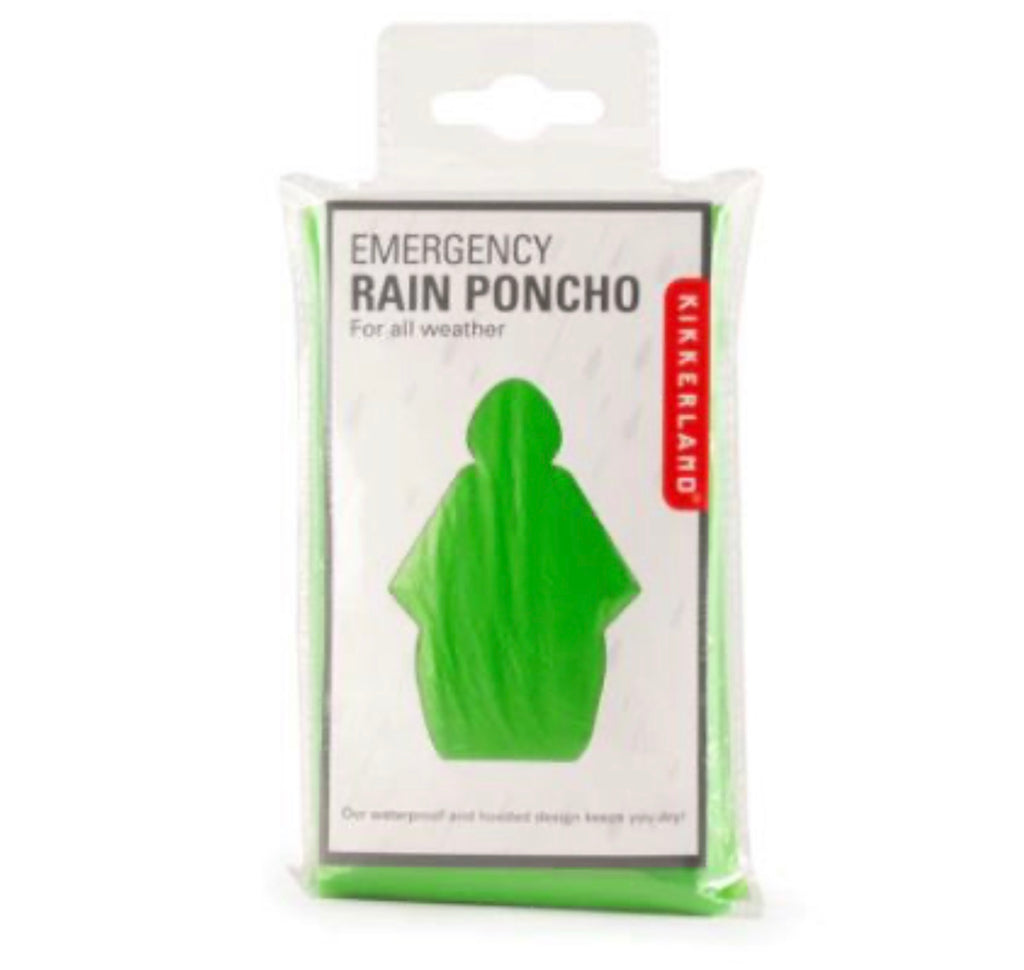 Kikkerland Emergency Rain Poncho Assorted Colours