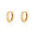 Scream Pretty Huggie Earrings With Clear Stones 18K Gold Plated