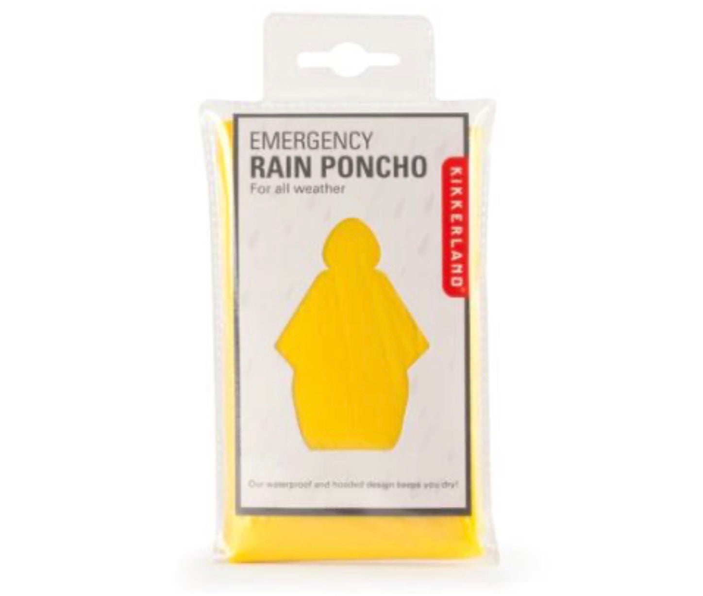 Kikkerland Emergency Rain Poncho Assorted Colours